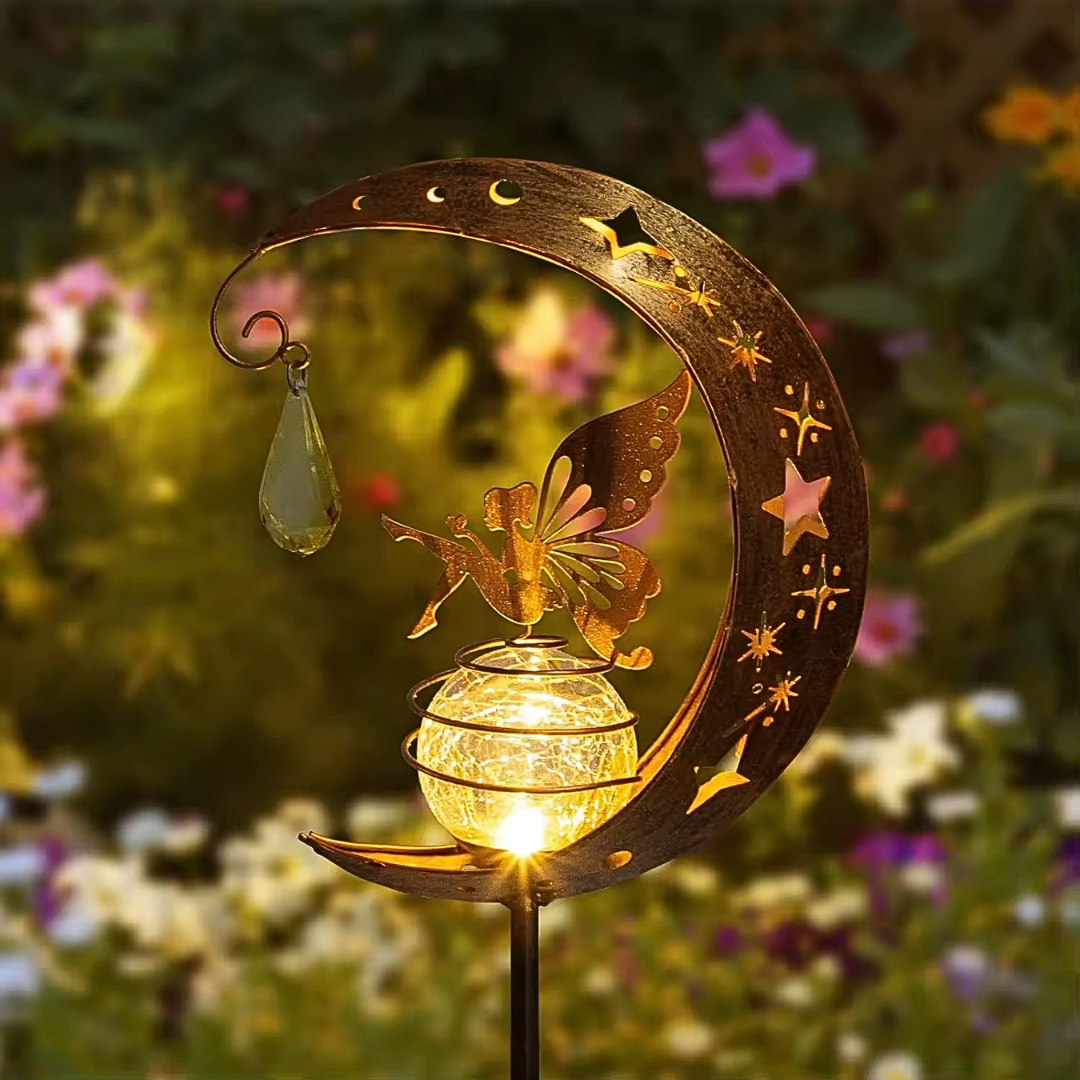 Fairylight© | Luce da esterni a forma di Fata in ferro battuto ( Artigianale )