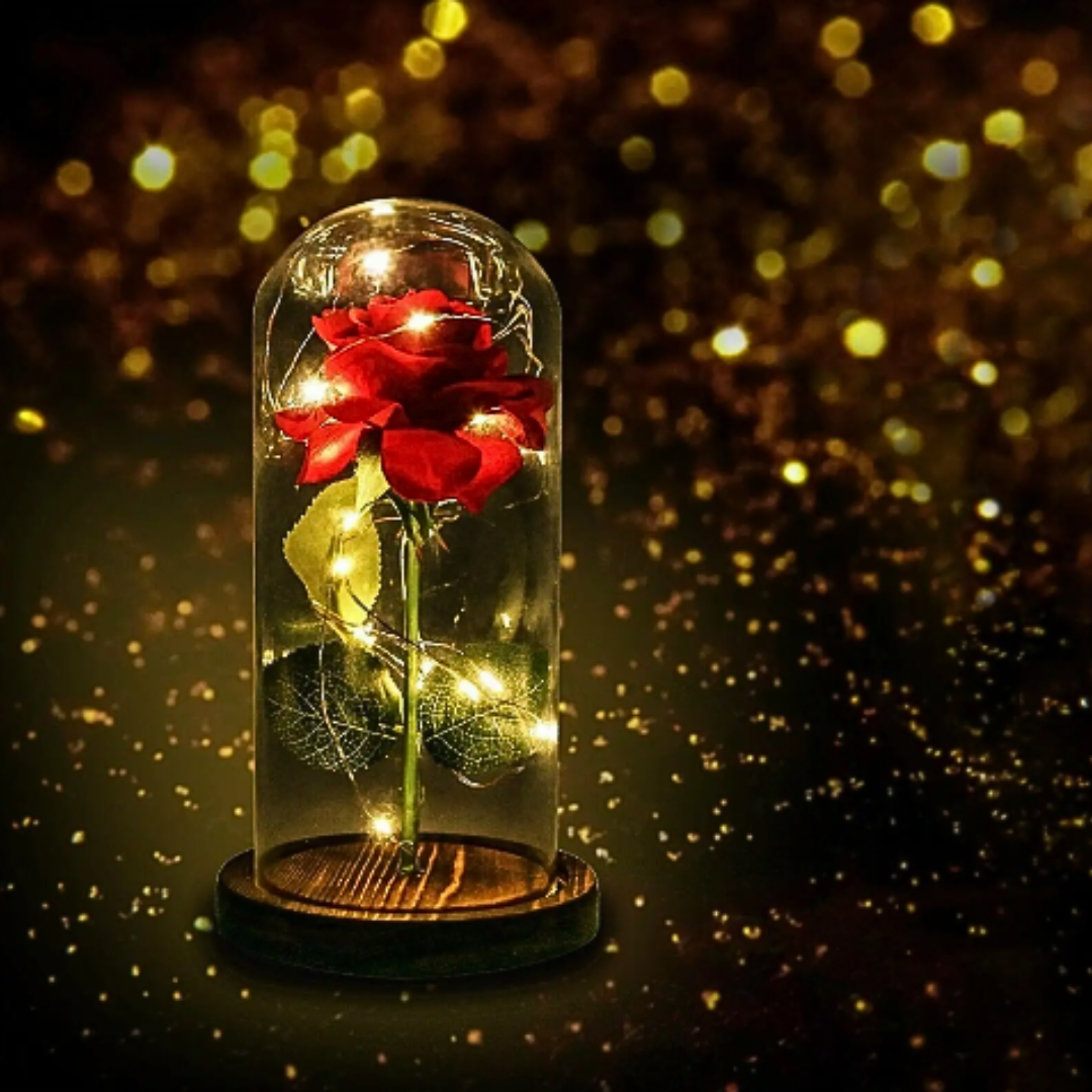 Rosa-in-teca-con-luce-calda-per-decorazione