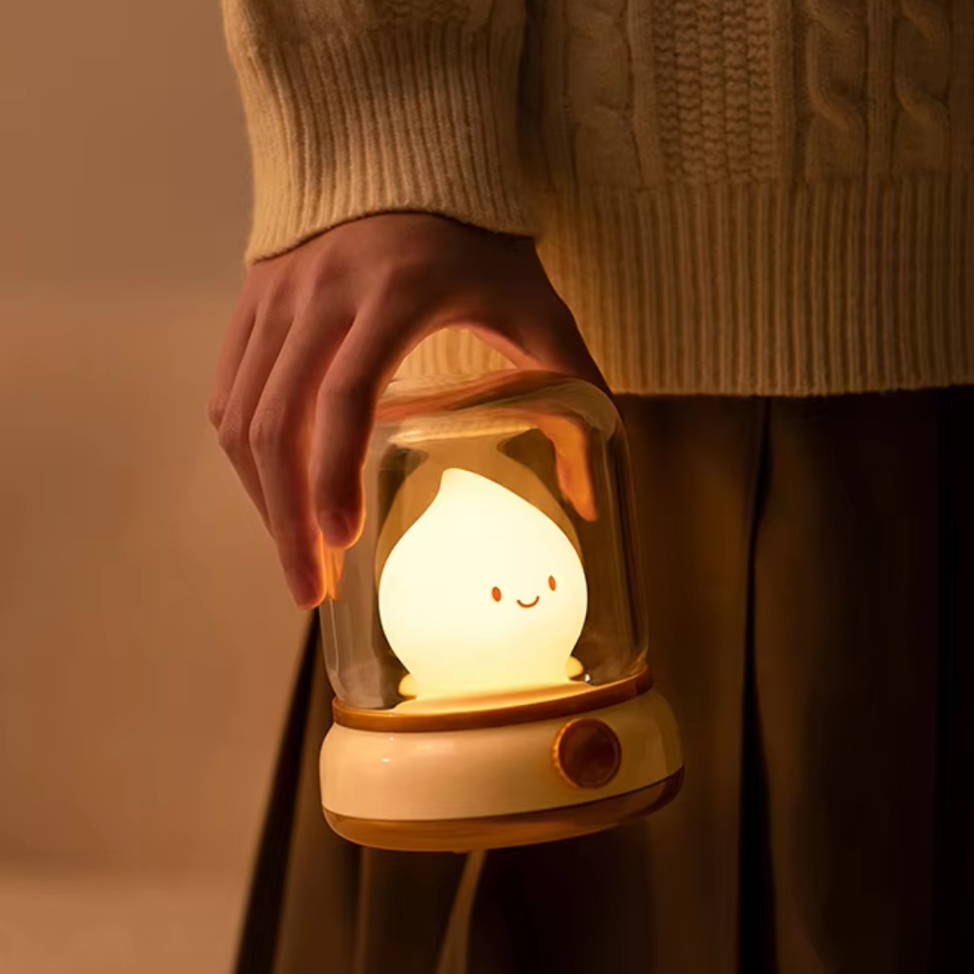 Puffino© | Lampada da interni simpatica con fantasmino in teca
